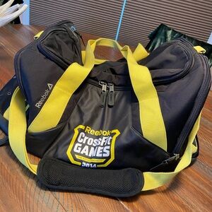 Reebok Black and Yellow Duffel Bag